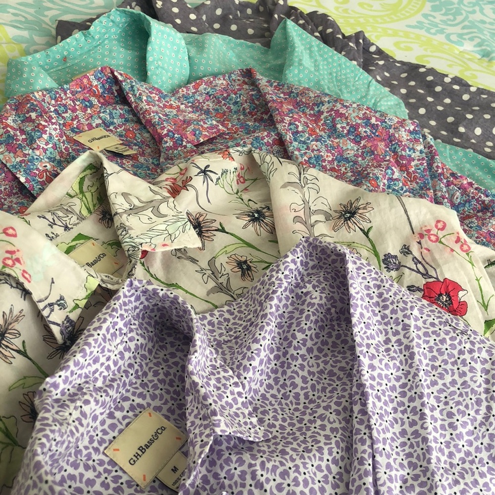 Professional 100% cotton blouses (five bundle)